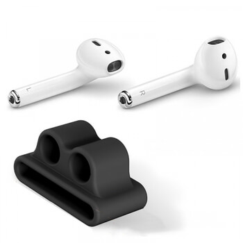 4v1 Silikonové ochranné pouzdro s příslušenstvím pro Apple AirPods 1.generace (2016) - bílé