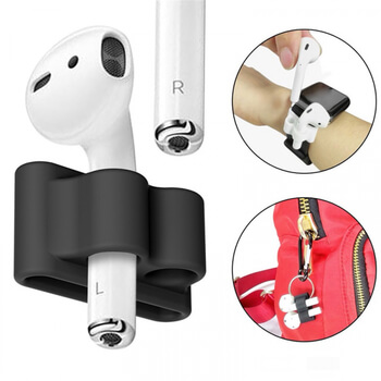 4v1 Silikonové ochranné pouzdro s příslušenstvím pro Apple AirPods 1.generace (2016) - bílé