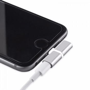 2v1 Adaptér a redukce Lightning pro nabíjení a sluchátka Apple iPhone 7, 8 Plus, X, XS a další stříbrná