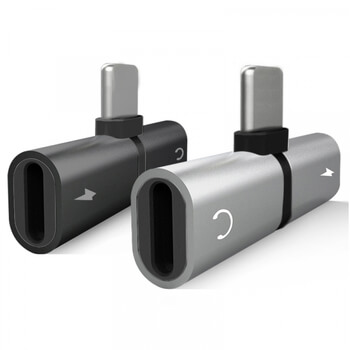2v1 Adaptér a redukce Lightning pro nabíjení a sluchátka Apple iPhone 7, 8 Plus, X, XS a další černá