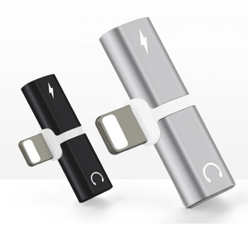 2v1 Adaptér a redukce Lightning pro nabíjení a sluchátka Apple iPhone 7, 8 Plus, X, XS a další černá