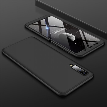 Ochranný 360° celotělový plastový kryt pro Samsung Galaxy A7 2018 A750F - černý