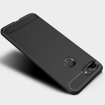 Ochranný silikonový obal karbon pro Xiaomi Mi 8 Lite - černý