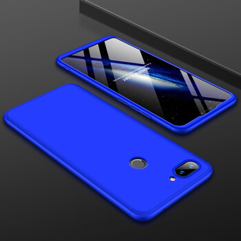 Ochranný 360° celotělový plastový kryt pro Xiaomi Mi 8 Lite - modrý