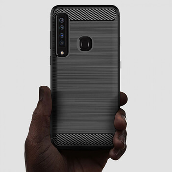 Ochranný silikonový obal karbon pro Samsung Galaxy A9 2018 A920F - černý