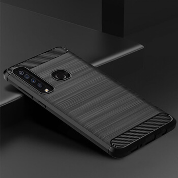 Ochranný silikonový obal karbon pro Samsung Galaxy A9 2018 A920F - šedý