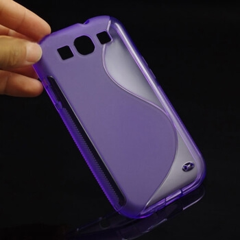 Silikonový ochranný obal S-line pro Samsung Galaxy S3 III i9300 - fialový