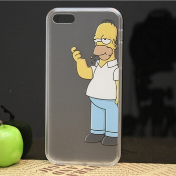 Ultratenký plastový kryt pro Apple iPhone 6/6S - Homer Simpson Jablko