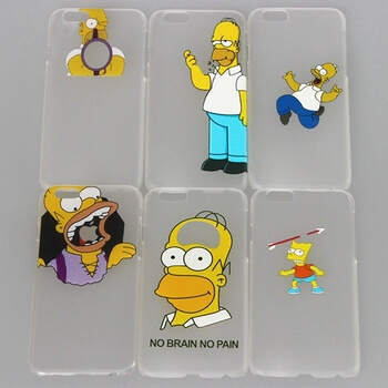 Ultratenký plastový kryt pro Apple iPhone 6/6S - Homer Simpson Jablko
