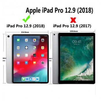 2v1 Smart flip cover + zadní plastový ochranný kryt pro Apple iPad Pro 12.9" 2018 (3. generace) - černý