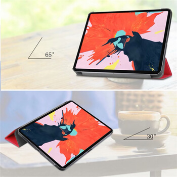 2v1 Smart flip cover + zadní plastový ochranný kryt pro Apple iPad Pro 12.9" 2018 (3. generace) - růžový