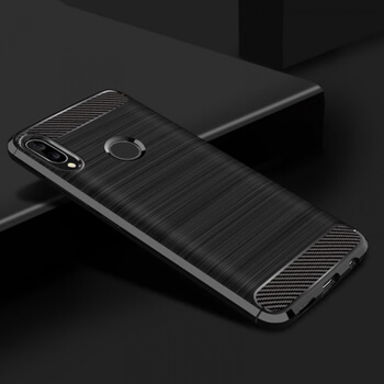 Ochranný silikonový obal karbon pro Huawei P Smart 2019 - černý