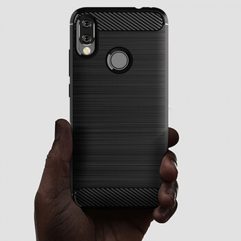 Ochranný silikonový obal karbon pro Xiaomi Redmi Note 7 - černý