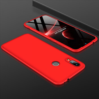 Ochranný 360° celotělový plastový kryt pro Xiaomi Redmi Note 7 - červený
