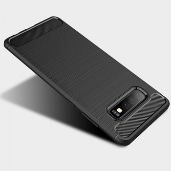 Ochranný silikonový obal karbon pro Samsung Galaxy S10 G973 - černý