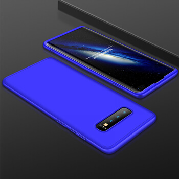 Ochranný 360° celotělový plastový kryt pro Samsung Galaxy S10 G973 - modrý