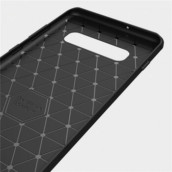 Ochranný silikonový obal karbon pro Samsung Galaxy S10 Plus G975 - černý