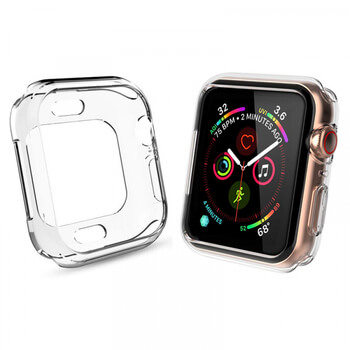 Ultratenký silikonový obal pro chytré hodinky Apple Watch 40 mm (4.série) - průhledný