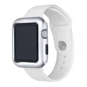 Magnetický hliníkový ochranný rámeček pro Apple Watch 40 mm (4.série) - stříbrný