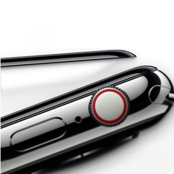 3D ochranné tvrzené sklo s rámečkem pro Apple Watch 40 mm (4.série) - černé