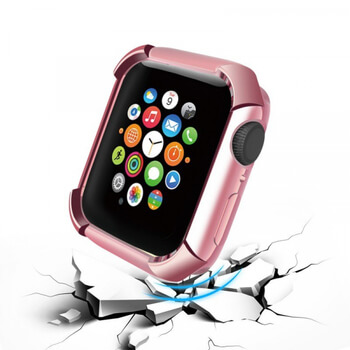 Ultratenký silikonový obal pro chytré hodinky Apple Watch 40 mm (4.série) - růžový