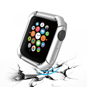 Ultratenký silikonový obal pro chytré hodinky Apple Watch 40 mm (4.série) - stříbrný