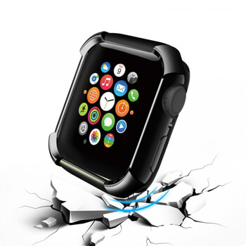 Ultratenký silikonový obal pro chytré hodinky Apple Watch 44 mm (4.série) - černý