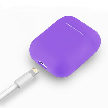 Silikonové ochranné pouzdro pro Apple AirPods 1.generace (2016) - fialové