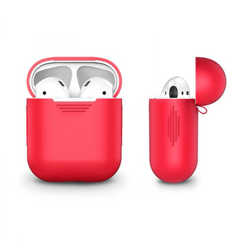 Silikonové ochranné pouzdro pro Apple AirPods 1.generace (2016) - červené