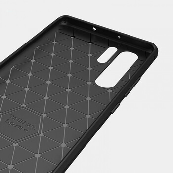 Ochranný silikonový obal karbon pro Huawei P30 Pro - černý