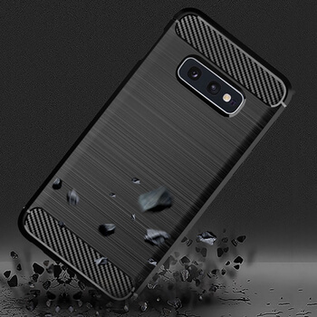 Ochranný silikonový obal karbon pro Samsung Galaxy S10e G970 - červený