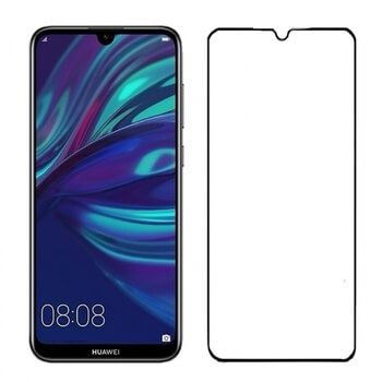 3x 3D tvrzené sklo s rámečkem pro Huawei Y7 2019 - černé - 2+1 zdarma
