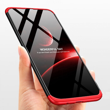 Ochranný 360° celotělový plastový kryt pro Samsung Galaxy A50 A505F - červený
