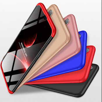 Ochranný 360° celotělový plastový kryt pro Samsung Galaxy A50 A505F - červený