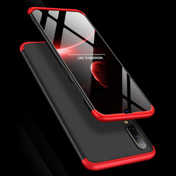 Ochranný 360° celotělový plastový kryt pro Samsung Galaxy A50 A505F - červený