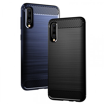 Ochranný silikonový obal karbon pro Samsung Galaxy A50 A505F - červený