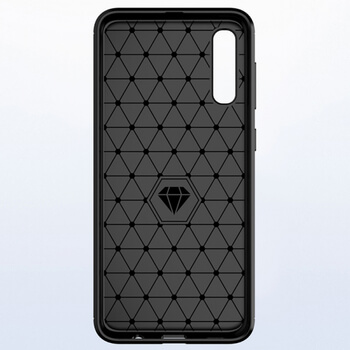Ochranný silikonový obal karbon pro Samsung Galaxy A50 A505F - červený