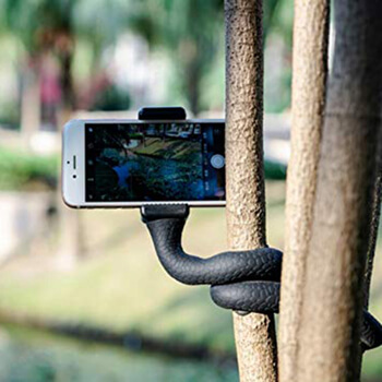 Multifunkční selfie univerzální držák a stativ s přísavkami pro smartphony GoPro kamery a další - černý