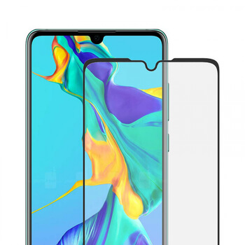 3x 3D ochranné tvrzené sklo s rámečkem pro Huawei P30 Lite - černé - 2+1 zdarma