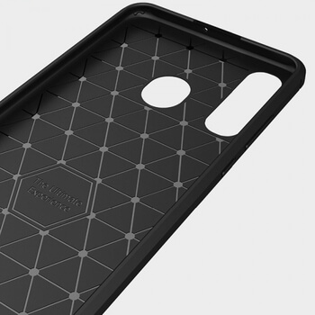 Ochranný silikonový obal karbon pro Huawei P30 Lite - černý