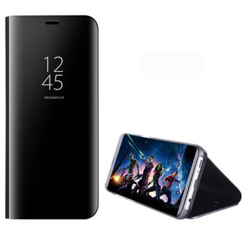 Zrcadlový plastový flip obal pro Samsung Galaxy A20e A202F - černý