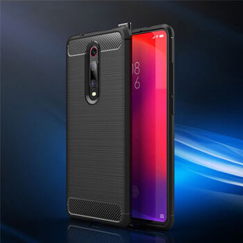 Ochranný silikonový obal karbon pro Xiaomi Mi 9T (Pro) - černý