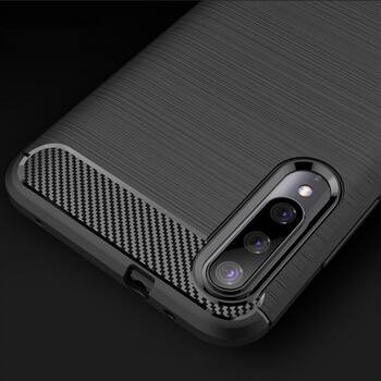 Ochranný silikonový obal karbon pro Xiaomi Mi A3 - černý