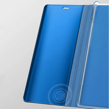 Zrcadlový plastový flip obal pro Honor 20 - modrý