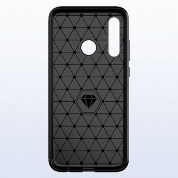 Ochranný silikonový obal karbon pro Honor 20 Lite - černý