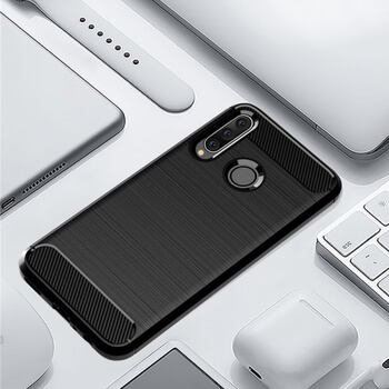 Ochranný silikonový obal karbon pro Honor 20 Lite - černý