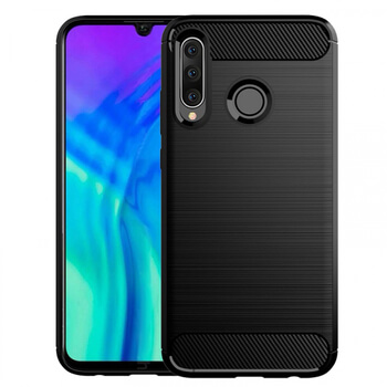 Ochranný silikonový obal karbon pro Honor 20 Lite - černý