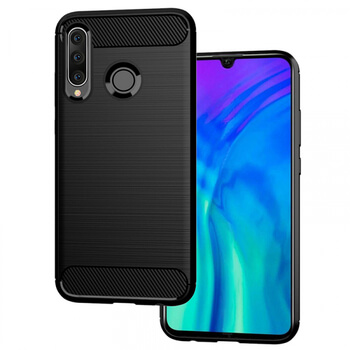 Ochranný silikonový obal karbon pro Honor 20 Lite - černý