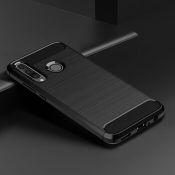 Ochranný silikonový obal karbon pro Honor 20 Lite - černý