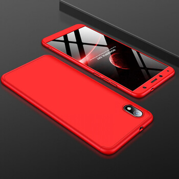 Ochranný 360° celotělový plastový kryt pro Xiaomi Redmi 7A - červený